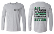 Dusty Boots 4H Long Sleeve T-Shirt Pocket Logo and Back Logo
